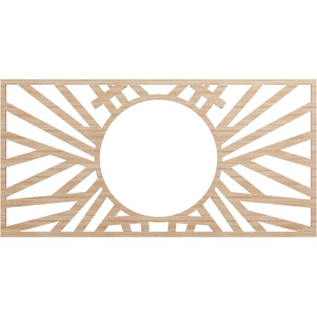 Ekena Millwork Hoover Wood Fretwork Pierced Ceiling Medallion, Alder, 24"W x 12"H x 8 7/8"ID x 3/8"T CMWP24X12X0375HOAL